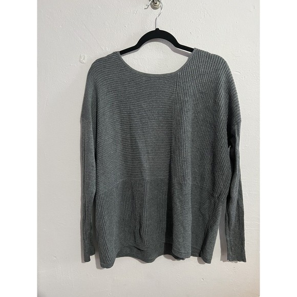 Cullen Gray Pullover Knit Ribbed Sweater - Picture 1 of 5